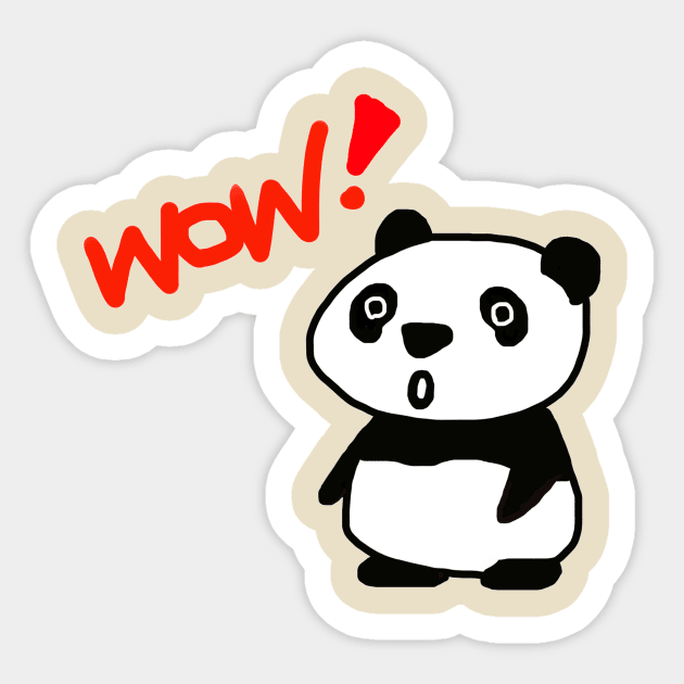 WOW! Panda got surprised! Sticker by flyinghigh5